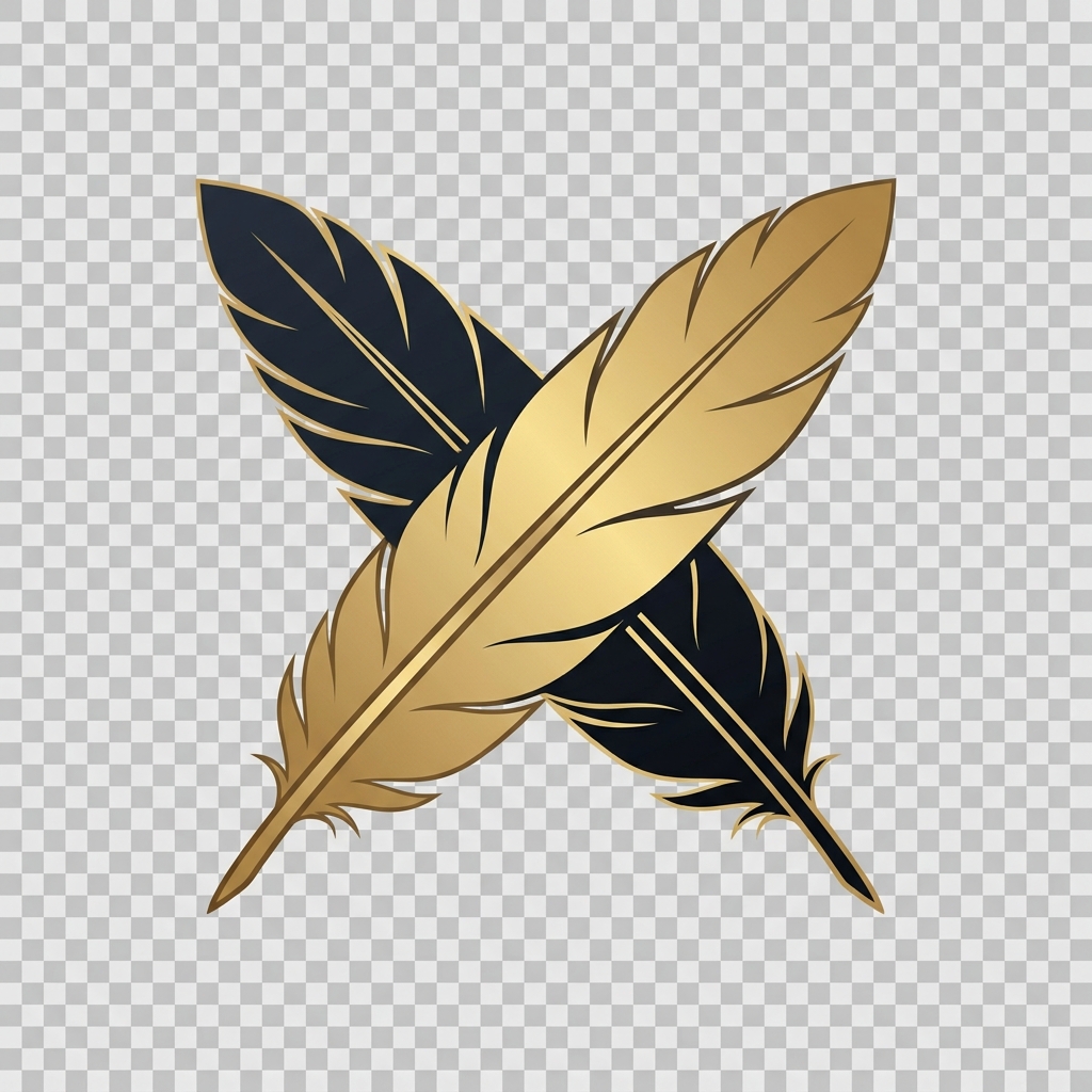 Black & Gold Feather Lab Logo